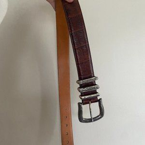 vintage brighton brown leather belt